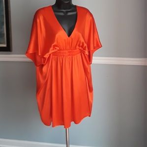Ted Baker Orange Silk Caftan Top Size 0